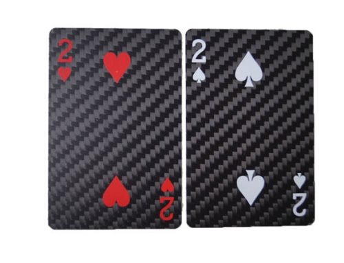 Custom Printing Carbon Fiber 3K Twill Weave Playing Cards