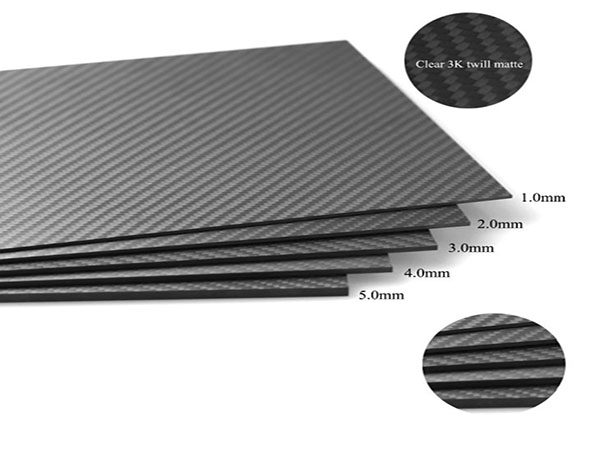 1PC 400*500*2mm 3K plain weave Glossy Carbon Fiber plate panel sheet RC Plane # 
