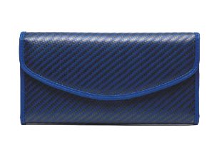 blue carbon fiber wallets