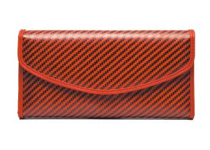 red carbon fiber wallet