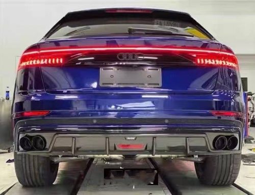 Carbon Fiber Rear Lip With Lamp For Audi Q8