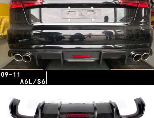 Carbon Fiber Rear Lip With Lamp For Audi A6 S6