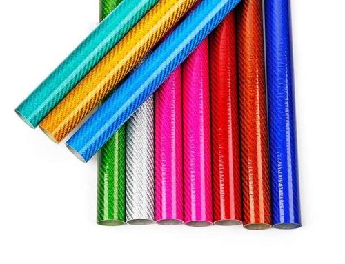 High Glossy Colourful Carbon Fiber Pipe Colored Tubes