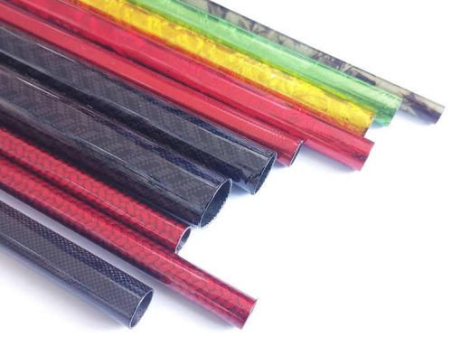 Glossy Carbon Fiber Pole Kevlar Tube