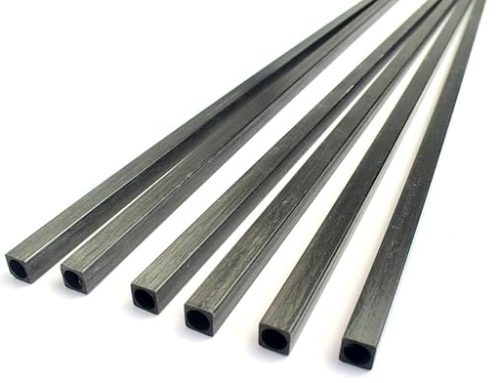 6mm Square Carbon Fiber Tubes 6x6x5x420mm Inner Round