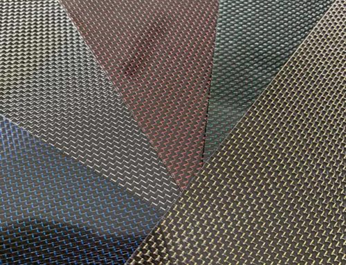 Colored Brushed Carbon Fiber Sheet Gold Silver Threads