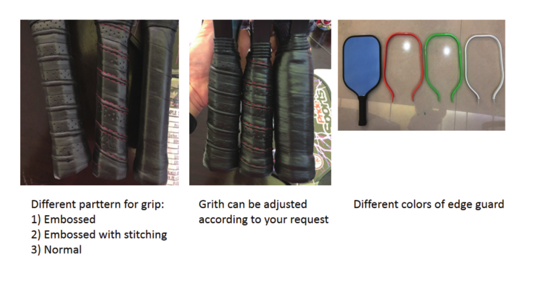 Pickleball Grip And Edge Guard (Support Customized Logo)