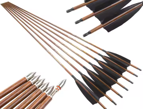 Turkey Feather Carbon Arrows Wood Coated for Traditional Recurve Bow
