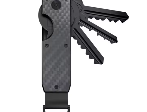 Carbon Fiber Genuine Leather Car Key Wallet Stylish Keychain Organizer for Men