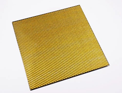Premium Quality of Glossy & Matte Gold Colored Carbon Fiber Flat Plates