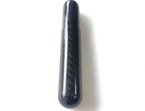 Slim & Lightweight Carbon Fiber Cigar Travel Case,1 Cigar Capacity