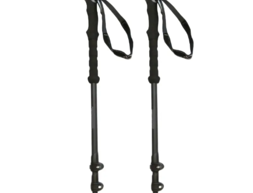 Ultralight Carbon Fiber 3-Section Trekking Poles with Cork Grip and Quick Lock