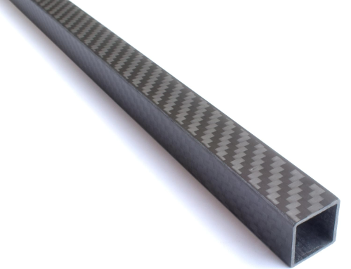 3K Carbon Fiber Square Tube 15x15mm,Twill Matte Finish