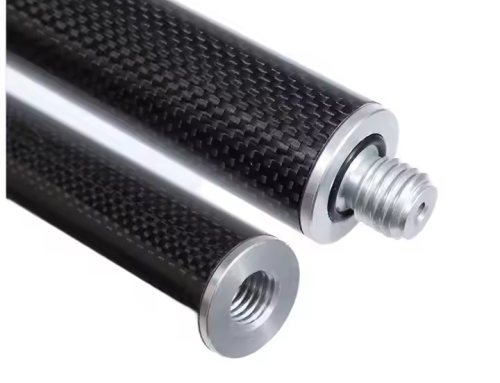 Custom High Precision Carbon Fiber Rubber Roller with Aluminum Guide Support