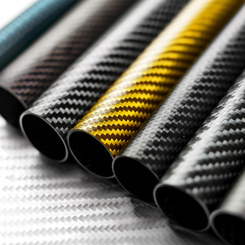 High Strength 3K Twill Colorful Carbon Fiber Tube Custom Size OEM Carbon Fiber Pipe for Industry and Sports Equipment
