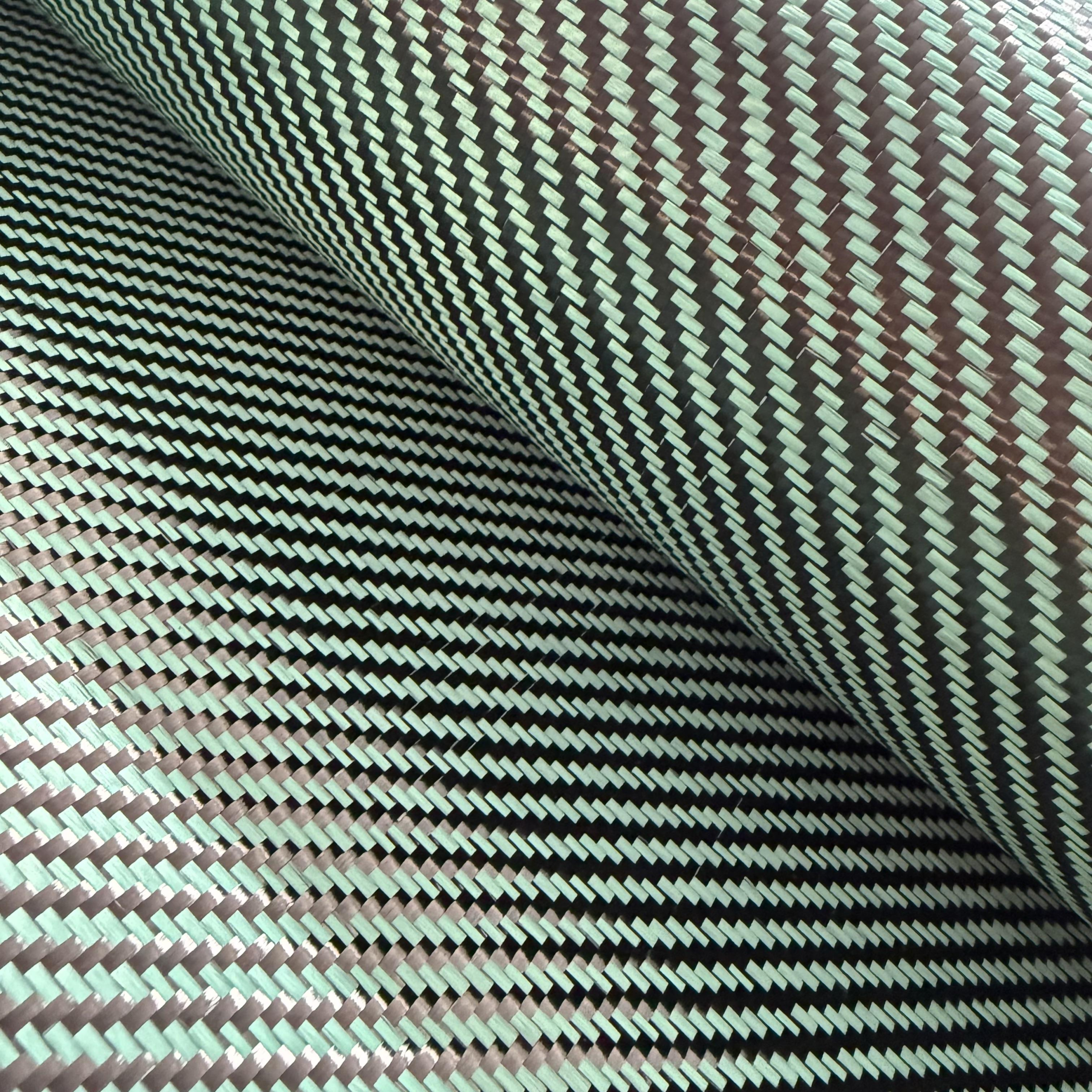 3K twill carbon fiber green aramid sheet (3)
