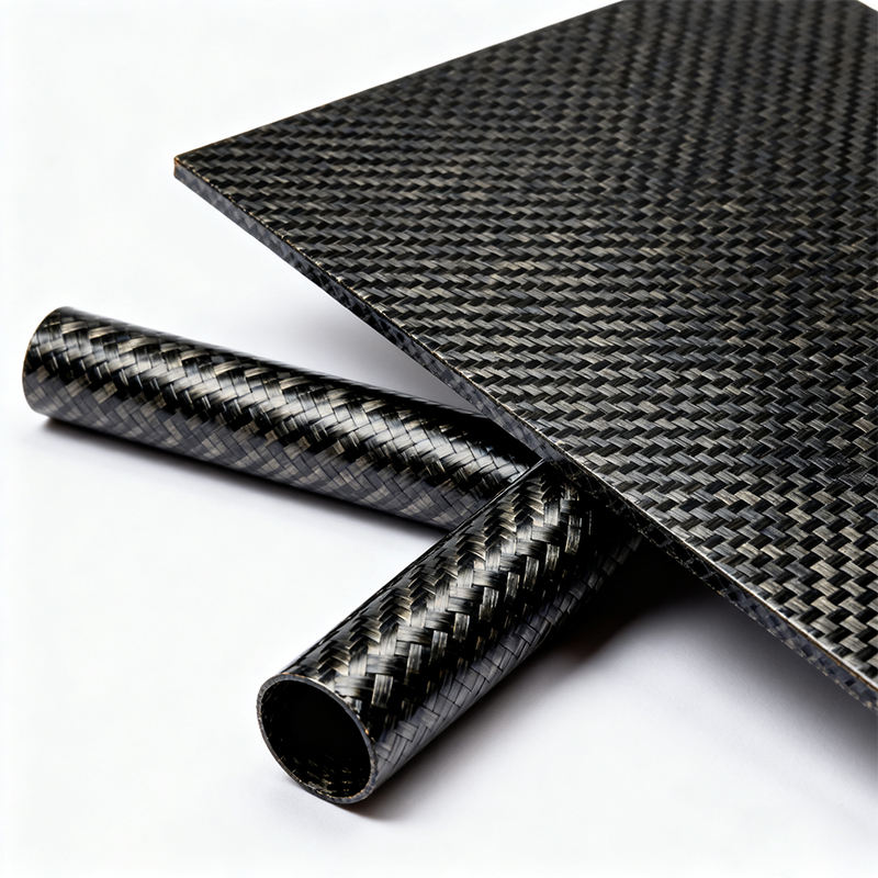 High-Strength Custom Carbon Fiber Sheets & Woven Tubes (1)