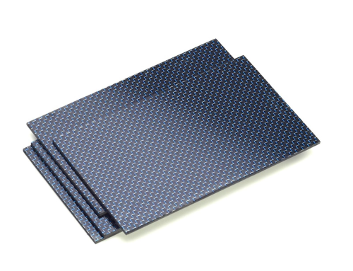3K Twill blue+silver Carbon Fiber Plate