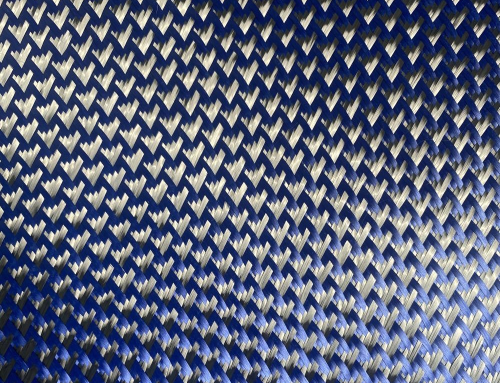 Fighter jet-shaped carbon fiber and blue aramid sheet
