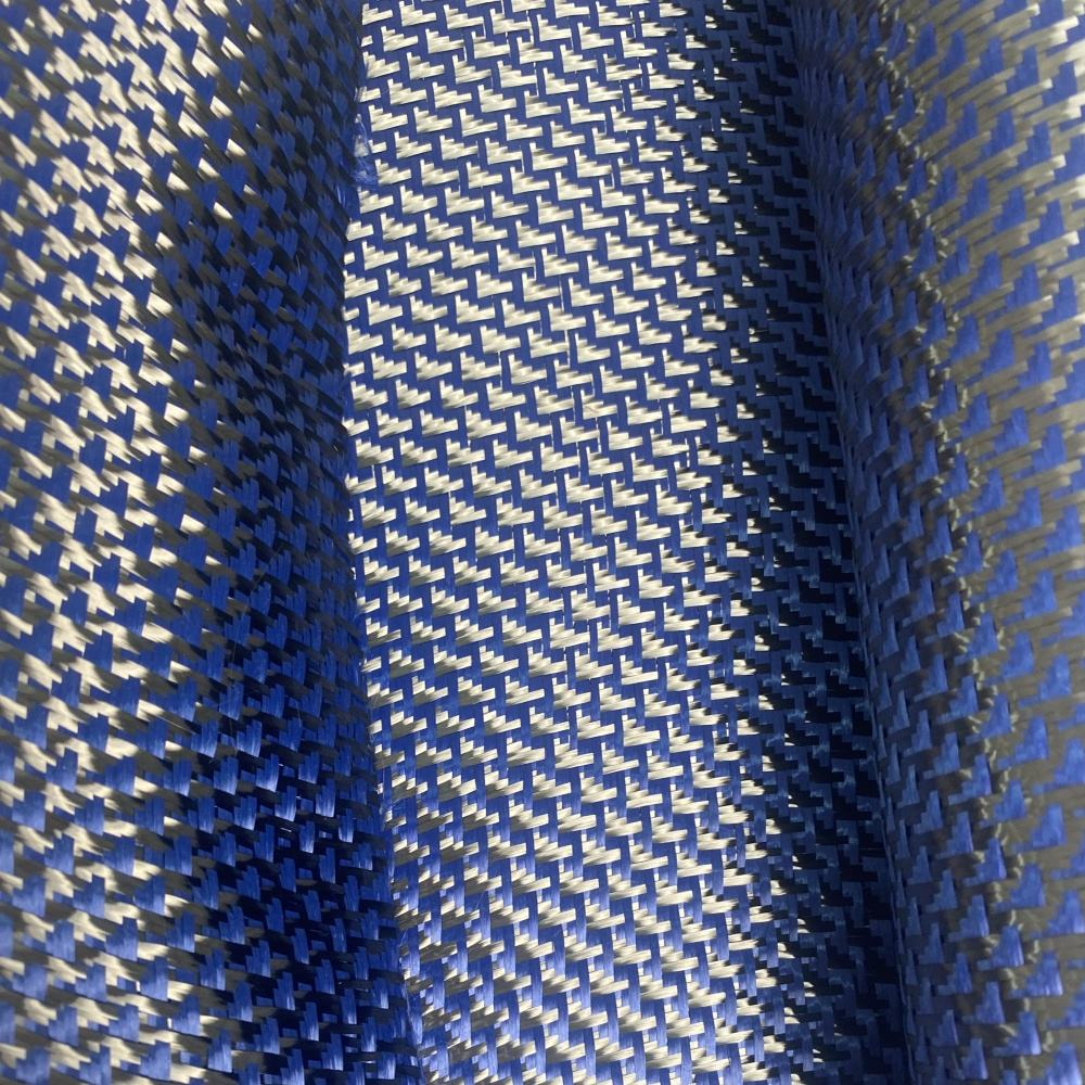 Fighter jet-shaped carbon fiber and blue aramid sheet (4)