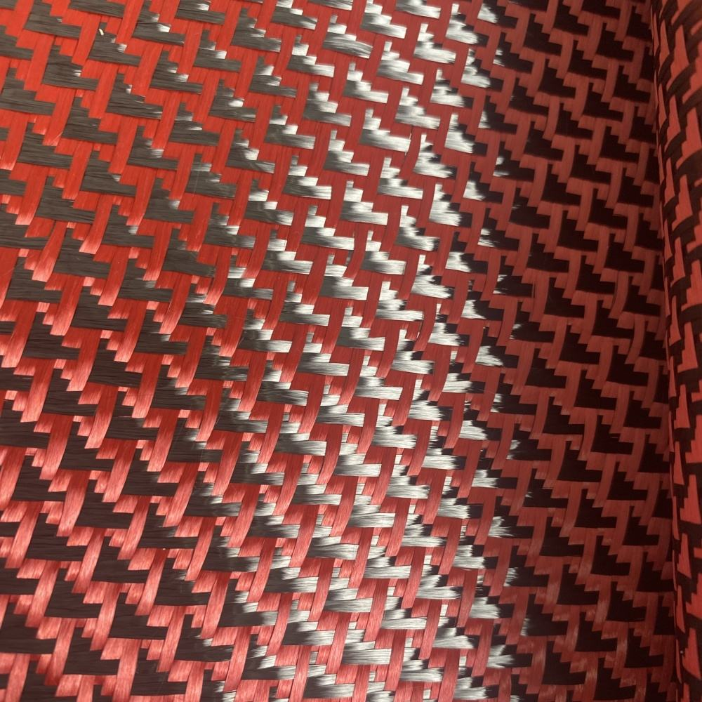 Fighter jet-shaped carbon fiber and red aramid sheet (2)