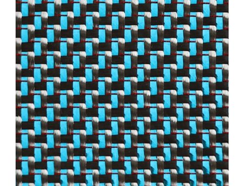 3K Blue Glitter+Red Thread Carbon Fiber Fabric Woven