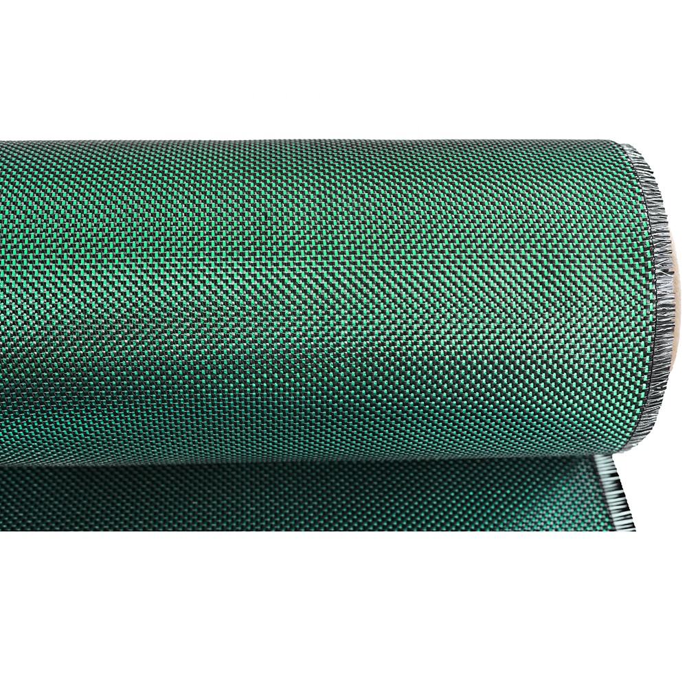 Green color Glitter 3K Carbon Fiber Fabric Cloth (1)