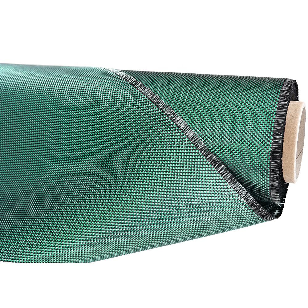Green color Glitter 3K Carbon Fiber Fabric Cloth (2)
