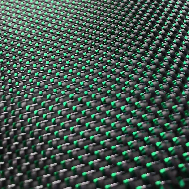 Green color Glitter 3K Carbon Fiber Fabric Cloth (3)