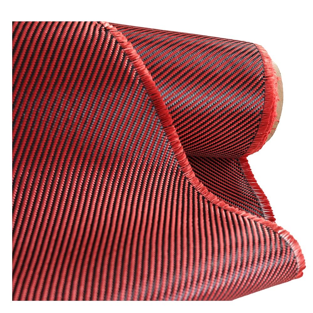 High-Performance Red Aramid-Carbon Hybrid Woven Fabric (4)