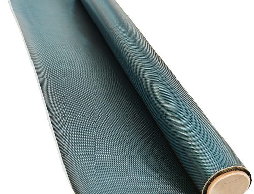 Light Blue with Glittering Carbon Fiber Fabric Roll