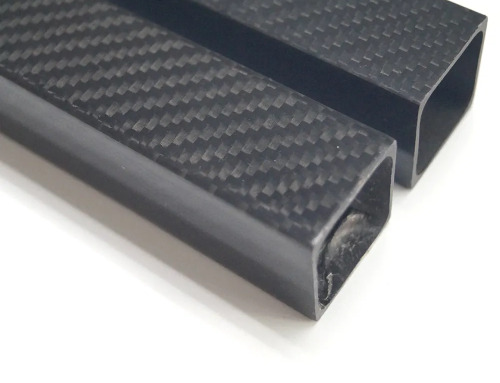 50×25mm Roll Wrapped Carbon Fiber Rectangular Tube